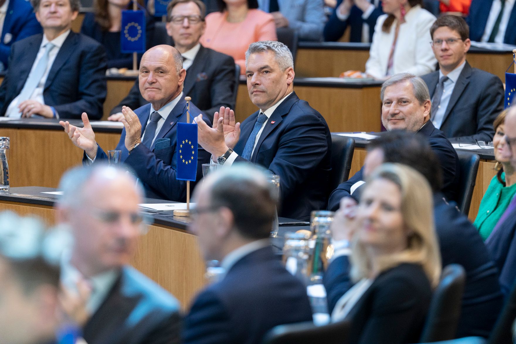 Am 4. Mai 2023 hielt Bundeskanzler Karl Nehammer eine Rede anlässlich zum Europatag.