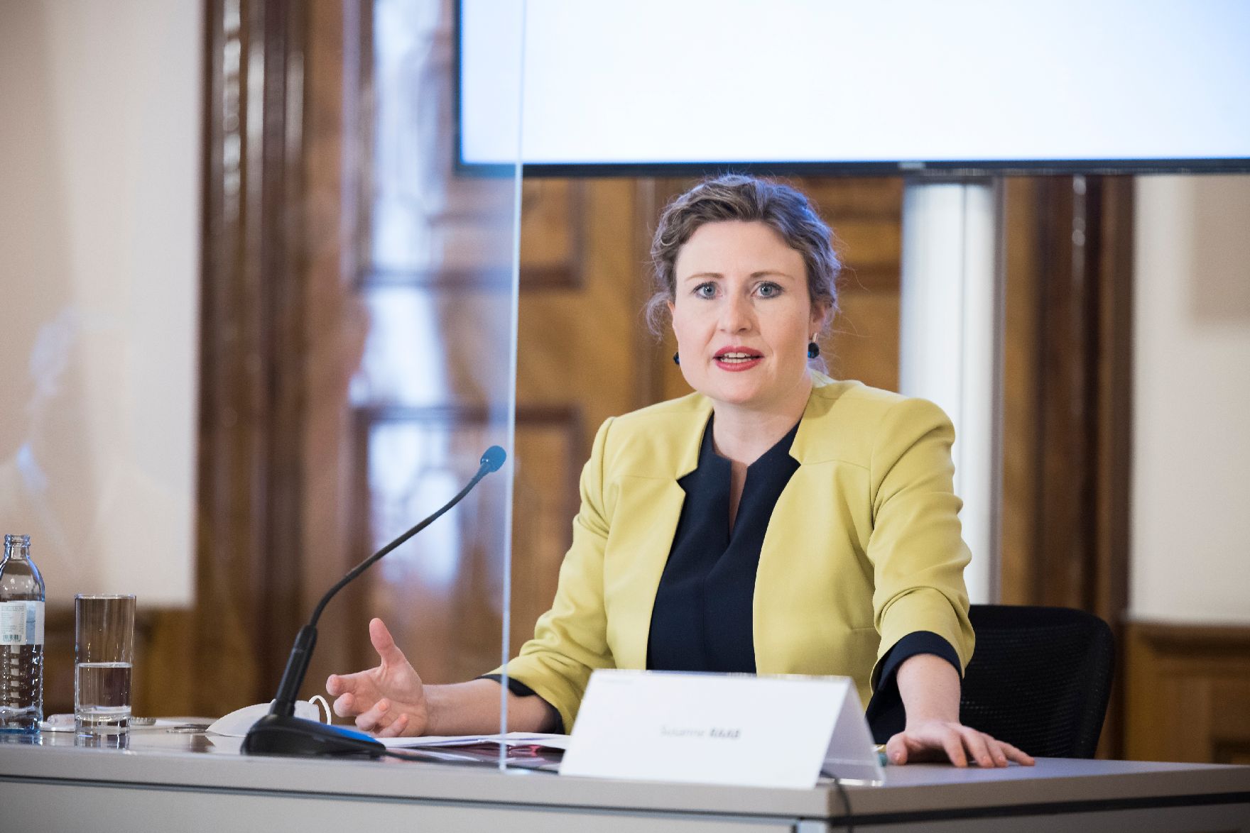 Am 15. April 2021 lud Bundesministerin Susanne Raab (im Bild) zu einem Pressegespräch zum Thema "Integrationsbarometer 2021“.