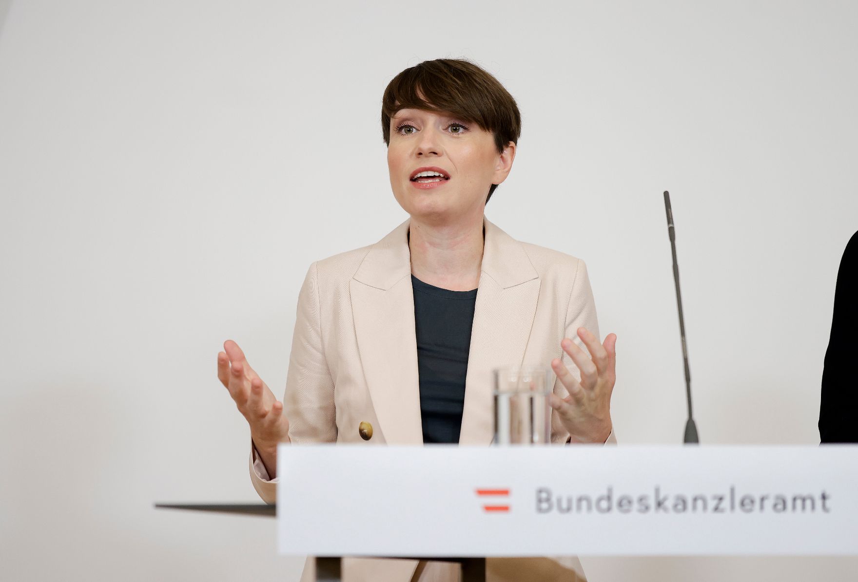 Klubobfrau Sigrid Maurer (im Bild) nach dem Ministerrat am 22. September 2021.