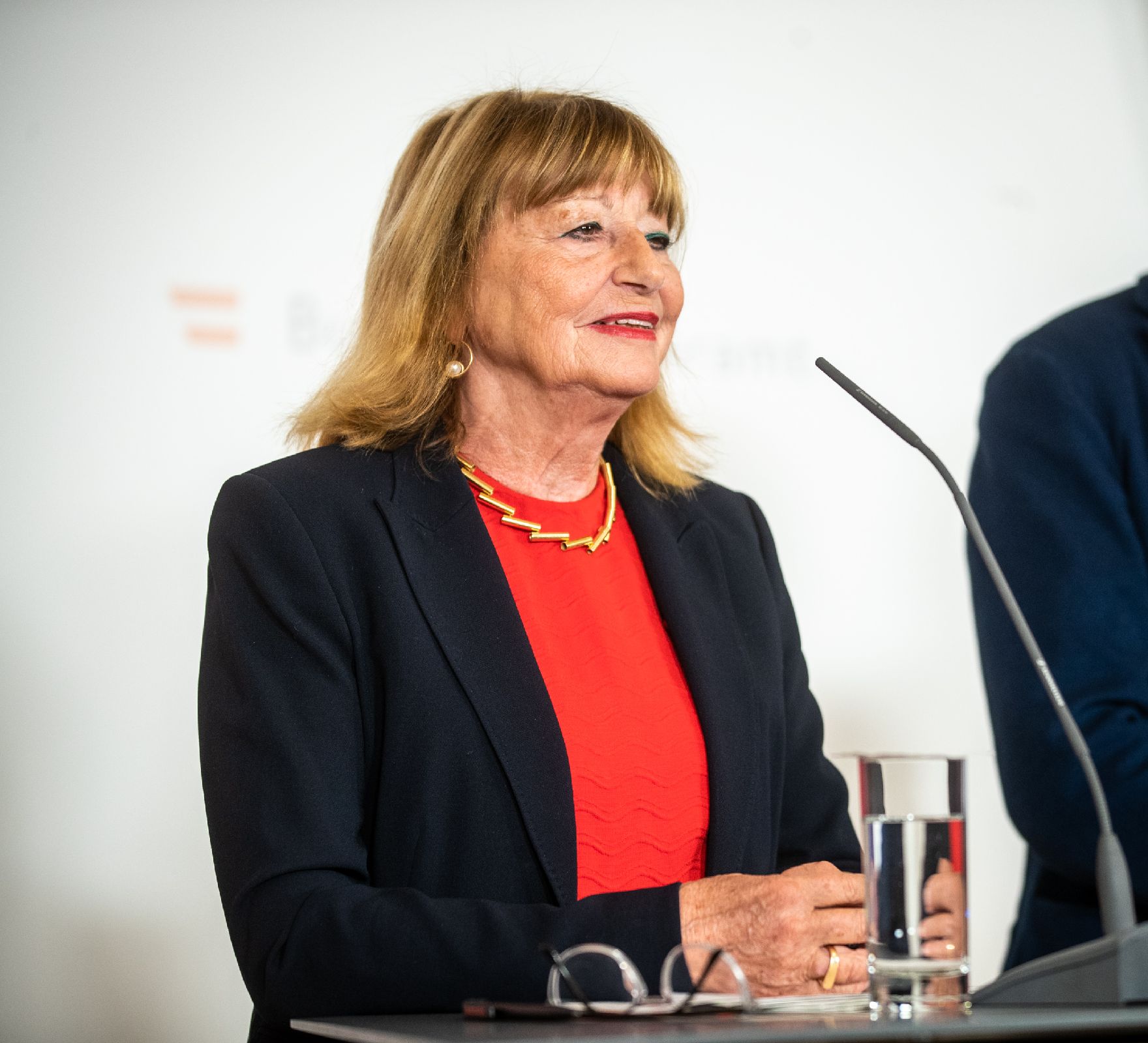 Am 20. Oktober 2022 fand eine Pressekonferenz zum Thema "Gesund aus der Krise" statt. Im Bild die Präsidentin des Berufsverbandes österreichischer PsychologInnen Beate Wimmer-Puchinger.