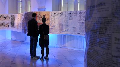 Am 30. Mai 2014 fand im Palais Porcia das Pre-Opening der Ausstellung "Extraausgabee -! Die Medien und der Krieg 1914-1918" statt.