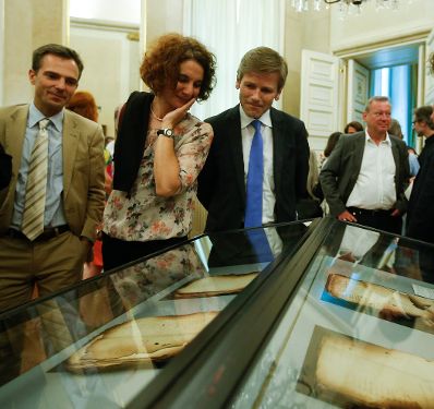 Am 9. Juni 2015 fand im Bundeskanzleramt die Ausstellungseröffnung "Idee Europa - 200 Jahre Wiener Kongress" statt. Im Bild Kunst- und Kulturminister Josef Ostermayer.