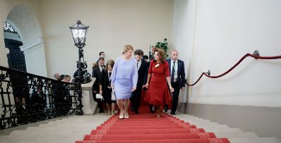 Am 30. August 2019 empfing Bundeskanzlerin Brigitte Bierlein (r.) die slowakischen Präsidentin Zuzana Čaputová (l.) zu einem Gespräch.