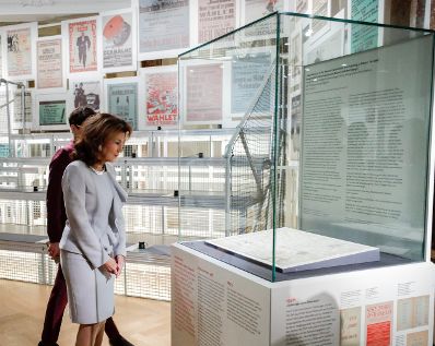 Am 26. Oktober 2019 besuchte die Bundesregierung anlässlich des Nationalfeiertags das Haus der Geschichte. Im Bild Bundeskanzlerin Brigitte Bierlein.