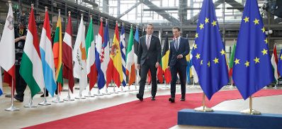 Am 23. Juni 2017 endete in Brüssel der zweitägige Europäische Rat der Staats- und Regierungschefs. Im Bild Bundeskanzler Christian Kern am Weg zum Pressestatement.