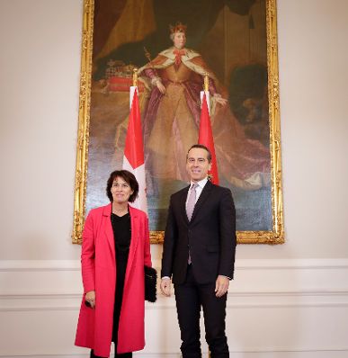 Am 27. November 2017 empfing Bundeskanzler Christian Kern (r.) die Bundespräsidentin der Schweizer Eidgenossenschaft Doris Leuthard (l.) zu einem Arbeitsgespräch.
