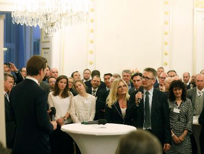 Am 11. März 2019 fand ein Empfang für österreichische Leitbetriebe im Bundeskanzleramt statt. Im Bild Bundeskanzler Sebastian Kurz (l.).