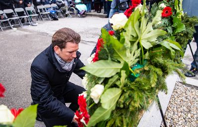 Am 5. Mai 2019 nahm Bundeskanzler Sebastian Kurz (im Bild) an der Gedenk- und Befreiungsfeier anlässlich der 74. Wiederkehr der Befreiung des KZ Mauthausens teil.