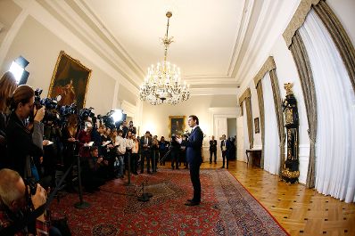Bundeskanzler Sebastian Kurz (im Bild) beim Pressestatement vor dem Ministerrat am 31. Jänner 2018.