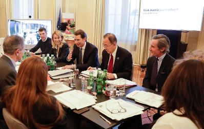 Am 14. November 2018 lud Bundeskanzler Sebastian Kurz (im Bild) zum Kick-off Meeting von "Think Austria" ins Bundeskanzleramt.