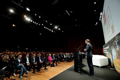 Am 15. November 2018 nahm Bundeskanzler Sebastian Kurz an der Subsidiaritätskonferenz in Bregenz teil. Im Bild bei der Eröffnung.