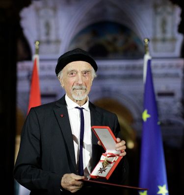 Am 20. November 2018 fand ein Abendempfang anlässlich der Antisemitismuskonferenz statt. Im Bild Arik Brauer nach der Verleihung des Großen Goldenen Ehrenzeichens.