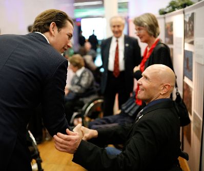 Am 4. Dezember 2018 nahm Bundeskanzler Sebastian Kurz (l.) an der Feier "60 Jahre Behindertensportverband Österreich" teil.