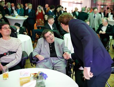 Am 4. Dezember 2018 nahm Bundeskanzler Sebastian Kurz (r.) an der Feier "60 Jahre Behindertensportverband Österreich" teil.