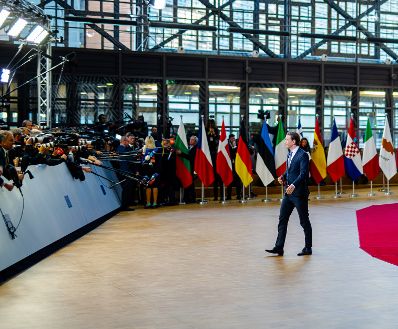 Am 13. Dezember 2018 setzte Bundeskanzler Sebastian Kurz (r.) seine Reise nach Brüssel anlässlich des EU-Gipfels fort. Im Bild beim Europäischen Rat.