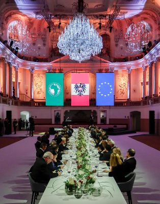 Am 17. Dezember 2018 begann das "Hochrangige Forum Afrika‑Europa". Im Bild beim Abendempfang in der Spanischen Hofreitschule.