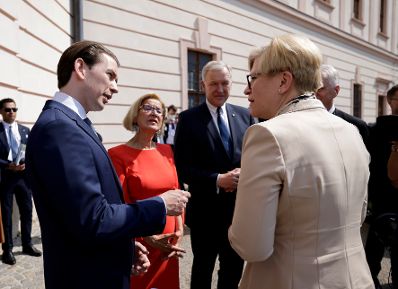 Am 12. Juni 2021 nahm Bundeskanzler Sebastian Kurz (r.) am Europa-Forum Wachau teil.Im Bild mit der litauischen Premierministerin Ingrida Šimonytė (r.).