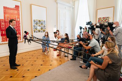 Am 29. Juni 2021 gab Bundeskanzler Sebastian Kurz (im Bild) ein Pressestatement zum jüngsten Mädchenmord