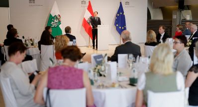 Am 23. Juni 2021 nahm Bundeskanzler Sebastian Kurz (m.) am „Steiermarkabend“ anlässlich des Vorsitzes des Landes Steiermark im Bundesrat teil.