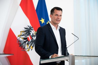Im Bild Bundesminister Wolfgang Mückstein nach dem Ministerrat am 30. Juni 2021