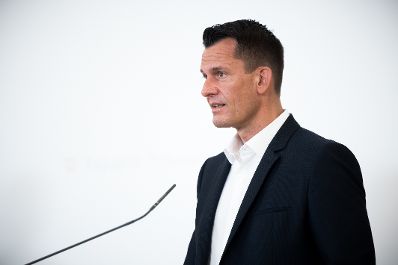Im Bild Bundesminister Wolfgang Mückstein nach dem Ministerrat am 30. Juni 2021