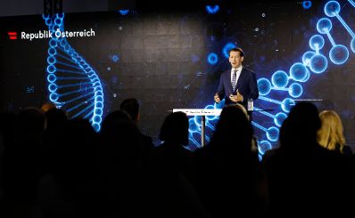 Am 6. Juli 2021 nahm Bundeskanzler Sebastian Kurz (im Bild) an der Veranstaltung „Corona: eine Veranstaltung zu Ehren der Wissenschaft“ teil.