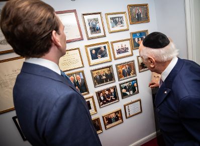 Am 12. Juli traf Bundeskanzler Sebastian Kurz (l.) Rabbi Arthur Schneier (r.) in New York.