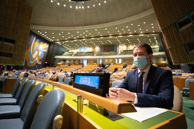 Am 13. Juli nahm Bundeskanzler Sebastian Kurz an einer Sitzung bei den Vereinte Nationen in New York teil.