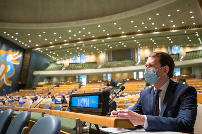Am 13. Juli nahm Bundeskanzler Sebastian Kurz an einer Sitzung bei den Vereinte Nationen in New York teil.