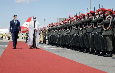 Am 29. Juli 2021 empfing Bundeskanzler Sebastian Kurz (l.) den Kronprinz von Abu Dhabi, Mohamed bin Zayed bin Sultan Al-Nahyan (r.).