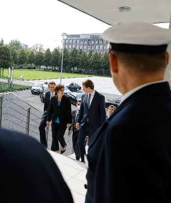 Am 31. August 2021 traf Bundeskanzler Sebastian Kurz (r.) im Rahmen seines Arbeitsbesuchs in Berlin die deutsche Verteidigungsministerin Annegret Kramp-Karrenbauer (l.).