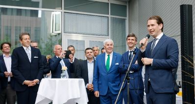 Am 31. August 2021 nahm Bundeskanzler Sebastian Kurz (r.) im Rahmen seines Arbeitsbesuchs in Berlin an dem Wirtschaftsempfang in der Österreichischen Botschaft teil.