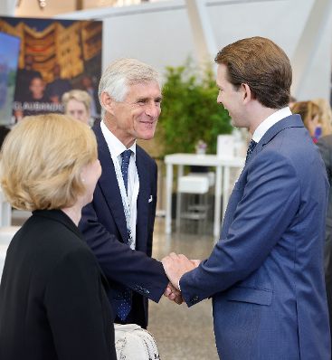 Am 7. September 2021 nahm Bundeskanzler Sebastian Kurz (r.) an der Botschafterkonferenz 2021 teil.