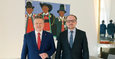 Am 29. Oktober 2021 empfing Bundeskanzler Alexander Schallenberg (r.) den Wiener Bürgermeister Michael Ludwig (l.).