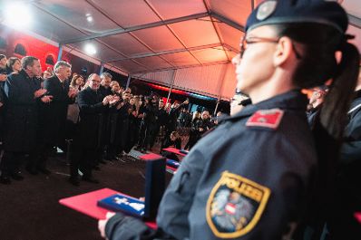 Am 02. November 2021 nahm Bundeskanzler Alexander Schallenberg (im Bild) an der Ehrung von Polizisten anlässlich des Terroranschlages in der Wiener Innenstadt im November 2020 teil.