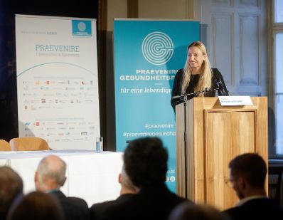 Am 16. Mai 2019 hielt Bundesministerin Juliane Bogner-Strauß (im Bild) die Keynote bei den Praeveniere Gesundheitstagen.