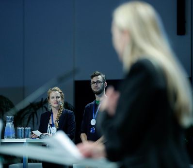 Am 2. September 2018 nahm Bundesministerin Juliane Bogner-Strauß (r.) an der Jugendkonferenz der Europäischen Union teil.