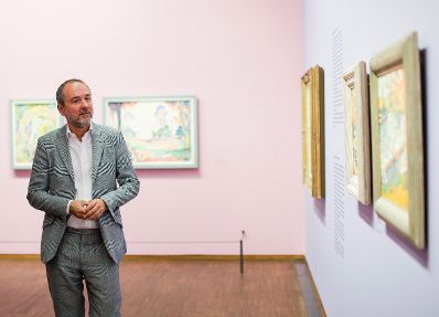 Am 15.September 2016 eröffnete Kunst- und Kulturminister Thomas Drozda (im Bild) die Ausstellung "Seurat, Signac, Van Gogh - Wege des Pointilismus" in der Albertina.