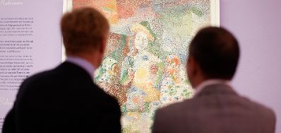 Am 15.September 2016 eröffnete Kunst- und Kulturminister Thomas Drozda (r.) die Ausstellung "Seurat, Signac, Van Gogh - Wege des Pointilismus" in der Albertina. Im Bild mit dem Direktor der Albertina Klaus Albrecht Schröder (l.).