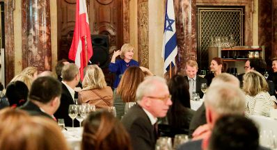 Am 30. November 2016 hielt Kunst- und Kulturminister Thomas Drozda eine Ansprache bei der Feier zu 60 Jahre diplomatische Beziehungen zwischen Österreich und Israel. Im Bild die israelische Botschafterin Talya Lador-Fresher.