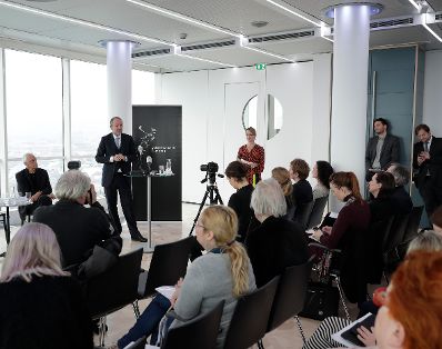 Am 14. Dezember 2016 fand im Ringturm die Nominierungspressekonferenz des Österreichischen Filmpreises statt. Im Bild Kunst- und Kulturminister Thomas Drozda.