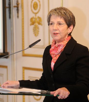 Am 13. Jänner 2011 fand im Bundeskanzleramt eine Gedenkveranstaltung für den Widerstandskämpfer und Mitbegründer des Mauthausen Komitees Hans Maršálek statt. Im Bild Nationalratspräsidentin Barbara Prammer.