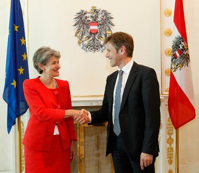 Am 31. Mai 2012 empfing Staatssekretär Josef Ostermayer die UNESCO-Generaldirektorin Irina Bokova im Bundeskanzleramt.