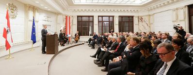 Am 1. Oktober 2015 sprach Kunst- und Kulturminister Josef Ostermayer (im Bild) Grußworte anlässlich des Verfassungstages im Verfassungsgerichtshof.