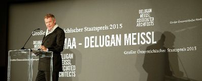 Am 8. Oktober 2015 lud Kunst- und Kulturminister Josef Ostermayer zur Verleihung des Großen Österreichischen Staatspreises 2015 an Elke Delugan-Meissl und Roman Delugan im Gartenbaukino ein.
