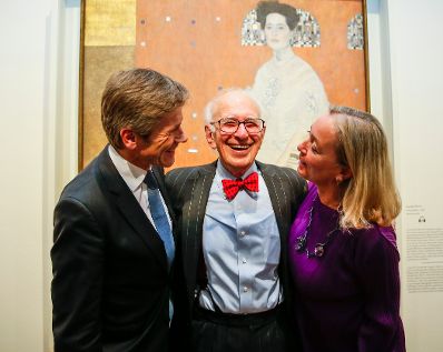 Am 21. Oktober 2015 eröffnete Kunst- und Kulturminister Josef Ostermayer (l.) die Ausstellung „Klimt, Kokoschka und die Frauen'' im Unteren Belvedere.