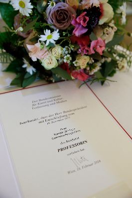 Am 16. Februar 2016 überreichte Kunst- und Kulturminister Josef Ostermayer die Urkunde, mit der Maresa Hörbiger der Berufstitel Professorin verliehen wurde.