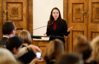 Am 8. Oktober 2019 eröffnete Bundesministerin Ines Stilling in der Veranstaltungsreihe „Gleichstellung im Gespräch“ die Podiumsdiskussion „Gleichstellung in den sozialen Medien“.