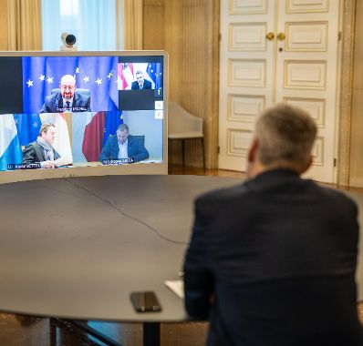 Am 14. Dezember 2021 nahm Bundeskanzler Karl Nehammer an einer Videokonferenz mit Ratspräsident Charles Michel teil.