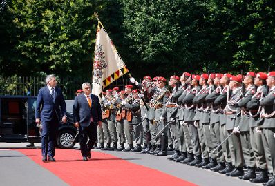 Am 28. Juli 2022 empfing Bundeskanzler Karl Nehammer (l.) den ungarischen Ministerpräsident Viktor Orban (r.).